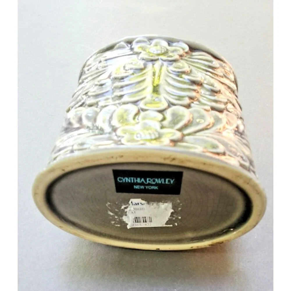 Cynthia Rowley Toothbrush Make Up Brush Razor Holder Gray Ceramic